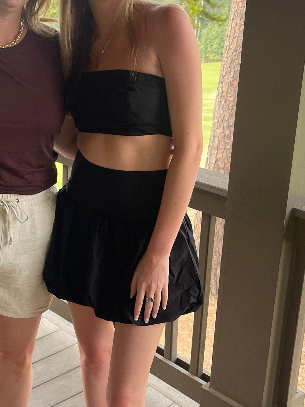 Free People Tube Top and Bubble Skirt Set